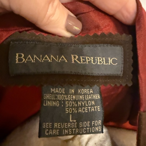Banana Republic Genuine Leather Vest Large - Picture 7 of 7